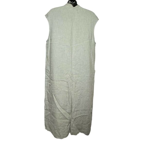 Bryn Walker khaki tan linen button maxi shirt dress size small - Picture 11 of 11